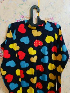 🇳🇿💫❤️Heart Print Long Sleeve Top