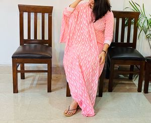 Anarkali Kurtaa Set With Dupatta And Pants
