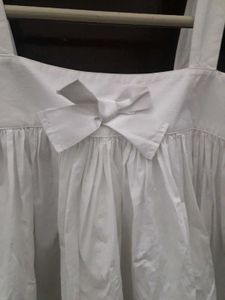 White Cotton Babydoll Mini Dress