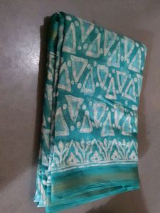 New Cotton Sari With Blouse