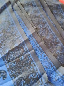 Black And Blue Silk Saree (Reversible Too)