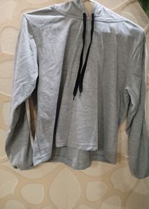 Grey Crop Hoodie (Women)