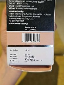 Derma Co Foundation Shade No.4 Caramel