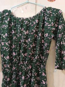 Floral  Black Top