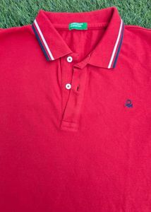 Benetton Red Polo Shirt