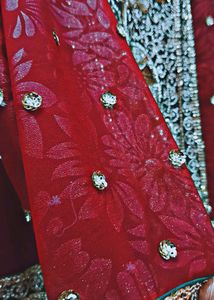 MAROON WEDDING SAREES EMBROIDERY