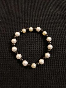 Classic Black And White Beads Bracelets