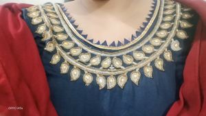 Blue Embroidered Kurti