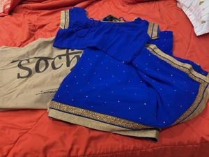 “Soch” Royal Blur Sarre + Blouse