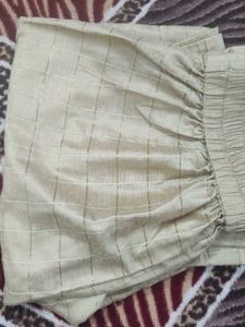 Dark green Kurta With Beige Palazzo Pants
