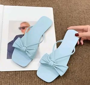 Cute Blue Bow Sandals