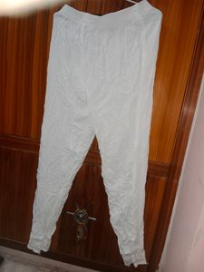 A White Jegging With Design Downwards