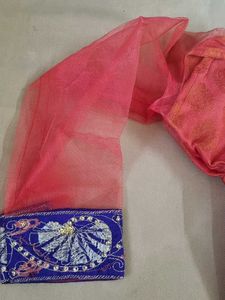 Orange And Ourple Bridal Lehenga( Alterable)