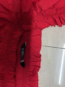 Red Puff Sleeve Mini Dress