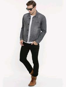 Cinocci Gray Denim Jacket