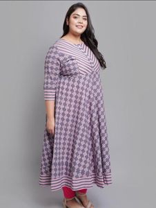 Blue Solid Anarkali Kurta