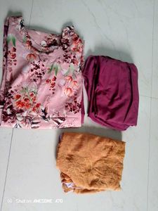 Floral Print Kurti Set