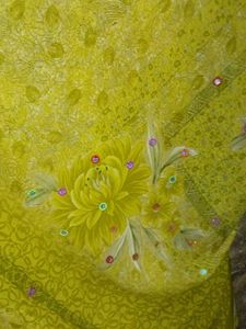 Elegant Green Printed Saree