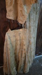 Heavy Golden Lehenga Pure