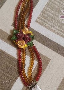 Vintage Beaded Rose Bracelet