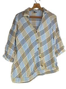 Plaid Button-Up Top
