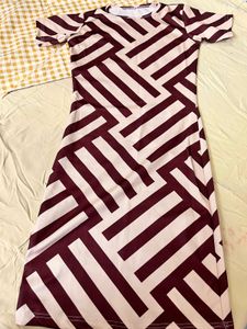 Geometric Print Midi Dress