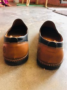 Black &amp; Brown Belly Shoes For Men