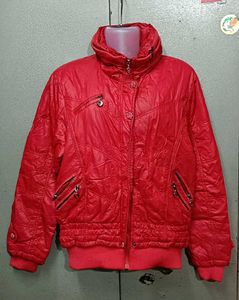 Red Quilted Padded Jacket