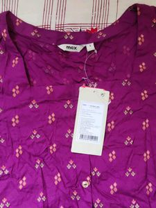 Purple Printed Top