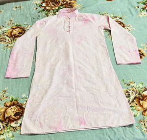 Pink Embroidered Kurta