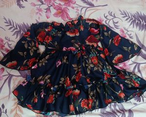 Flare Dress With Plazo
