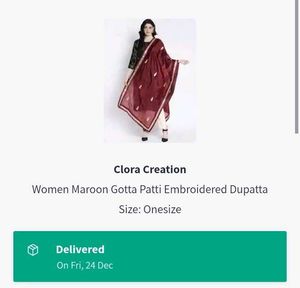 Clora Creation Maroon Dupatta