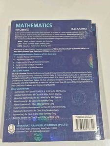 Std 9th New R.D. Sharma Mathematics With Mcqs