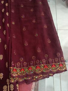 Maroon Dress Material