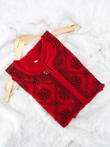 Nayra Cut Chikankari Kurti