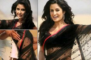 Elegant Black Net Saree (katrina inspired)