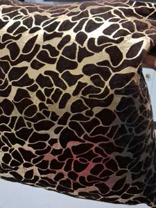 Brown & Gold Animal Print Pillow