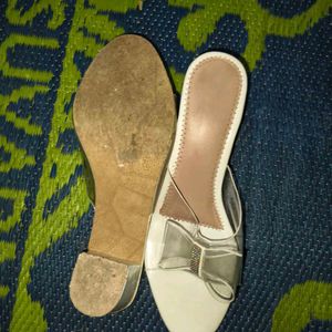 Cute White Bow Flats