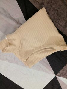 Ribbed Mock Neck Tank Top