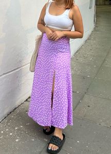 Lavender Print Skirt
