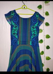 Combo Of Blue Flared Gown 🧿✨✨&amp;Fish Cut Long Top