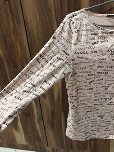 Only Graphic Print 3/4 Sleeve Top