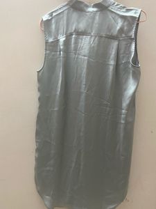 Sleeveless Button-Up Top