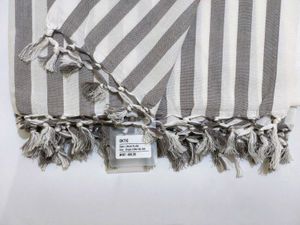 Grey Striped Cotton Bedsheet Bhagalpuri Topsheet