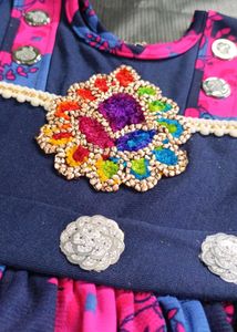 Traditional Style Baby Frock with Embellishments