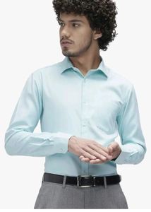 Knight Hood Slim Fit Light Blue Shirt