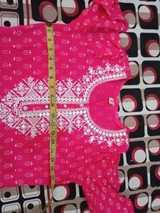New Pink Printed Kurta Set