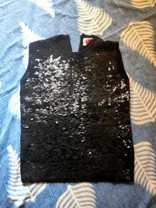Black Sequin Top
