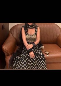 Black Lehenga Choli Set wedding party wear ready