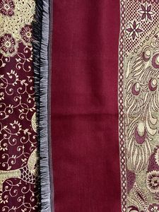 MAROON GOLD EMBROIDERED SHAWL